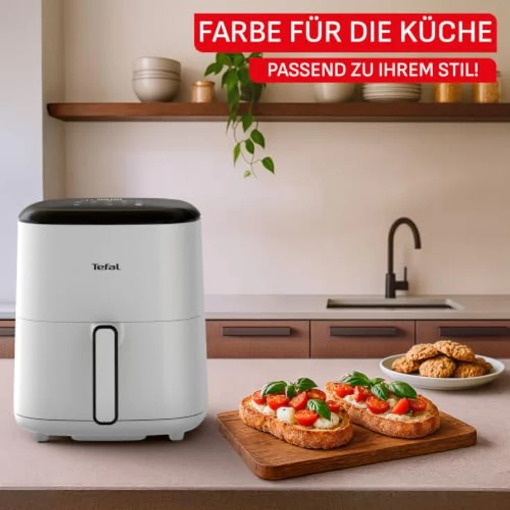 Tefal Heißluftfritteuse Easy Fry Pop, 5 L, 1 kg, 10 automatische Programme, inkl. 35 Backpapierblätter, farbenfroh – Bild 2