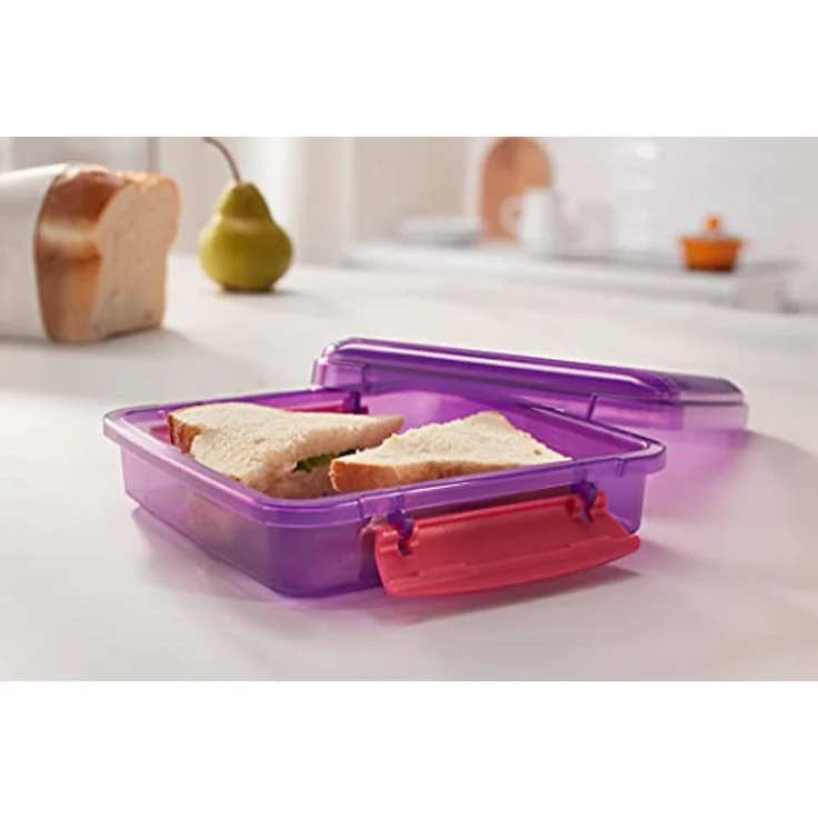 Sistema Sandwichbox für unterwegs, 432 ml, plastik, 15.5 x 15 x 4.3 cm (Farblich Sortiert) – Bild 2