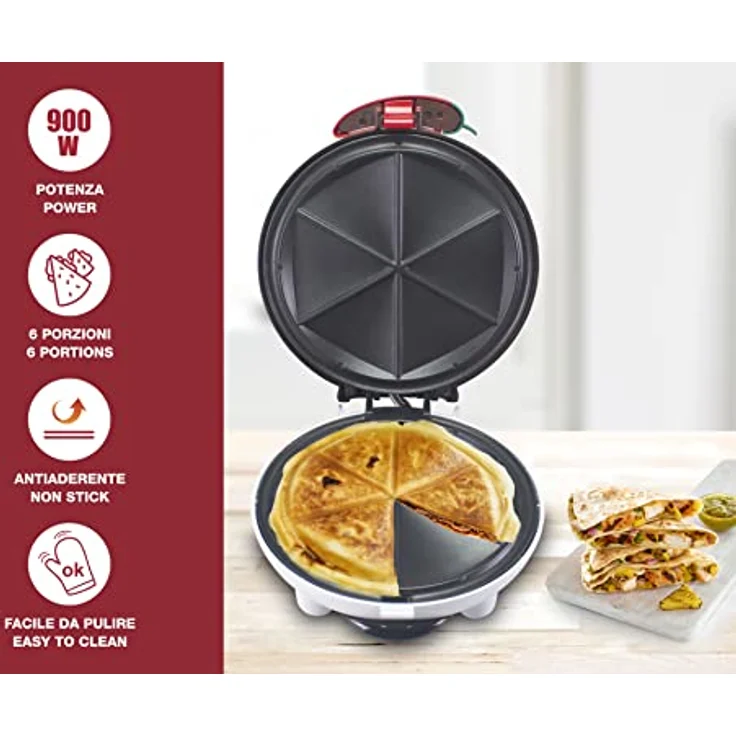 BEPER P101CUD600 Happy Hour Aperitivo Maker-Quesadillas, Panzerotti, süße und herzhafte Knödel in Minutenschnelle zubereiten, Kunststoff – Bild 2