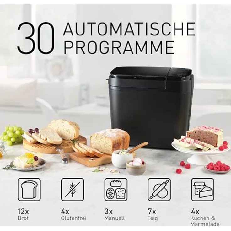 Panasonic SD-R2530 Brotbackautomat, 30 Programme, Timer, schwarz – Bild 5