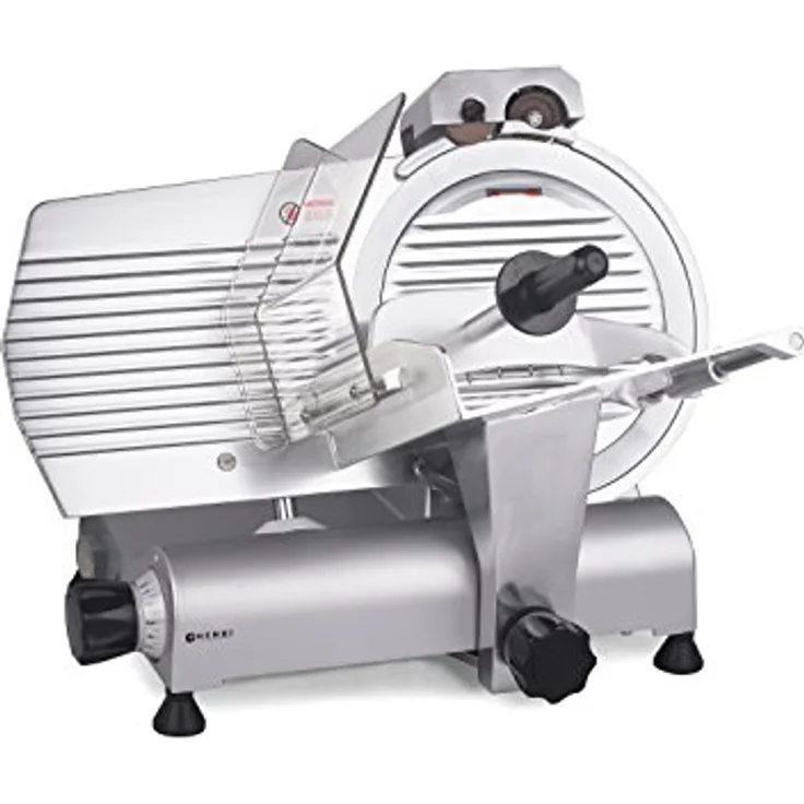 HENDI 210246 Aufschnittmaschine Kitchen Line 300, Allesschneider mit 300 mm Messerdurchmesser, rutschfesten Füßen, 24 kg