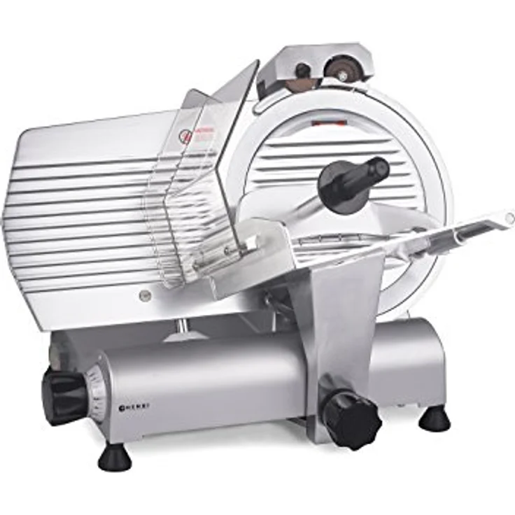 HENDI 210246 Aufschnittmaschine Kitchen Line 300, Allesschneider mit 300 mm Messerdurchmesser, rutschfesten Füßen, 24 kg