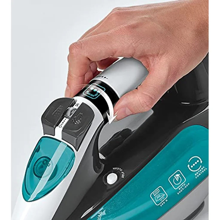 Polti Iron PLEU0253 Vaporella Quick & Slide QS220 Steam Iron, 2400 W, Water tank capacity 350 ml, Cont, Bügeleisen, Grün, Weiss – Bild 3