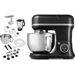 MEDION LIFE 3 in 1 Universal Küchenmaschine (Digital, 1.200 Watt, 8 Stufen, Mischen Kneten Rühren Mixen Fleischwolf, Eisschüssel für Zubereitung von Eis, digitales Touch Display, Schwarz)