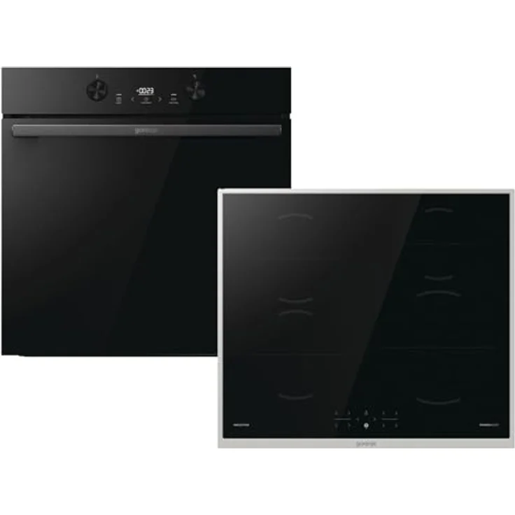 Gorenje Dark Pepper Set PID, Backofen BPS6737E04DBG mit 77 Liter BigSpace und Induktionskochfeld GI6401BX, Schwarz – Bild 1