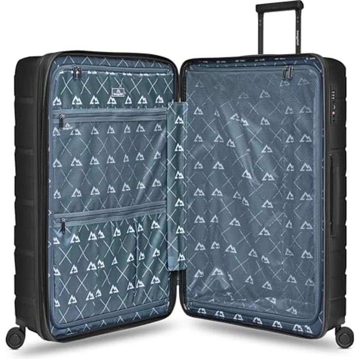 Bergpfeil Großer Hartschalen Check-in Koffer |Trolley erweiterbar 52 x 32 x 75 cm, Polypropylen-Material, nur 4,3 kg, Doppelrollen & TSA-Schloss (Travel) – Bild 5