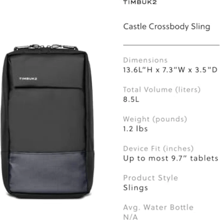 Timbuk2 Rider Sling Bag, 33 cm, schwarze Umhängetasche aus 100% Nylon, kompakt und vielseitig – Bild 2