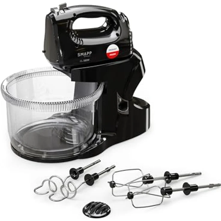 Smapp Handmixer Mixer mit Schüssel 451.8 2 Schüsseln schwarz, Handmixer – Bild 3