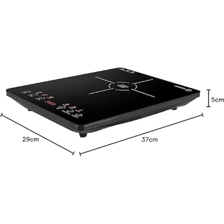 Fagor Lexie Induktionskochplatte, 2000 W, 9 Ebenen, Breite 29 cm, 1 Zonen, schwarz – Bild 3
