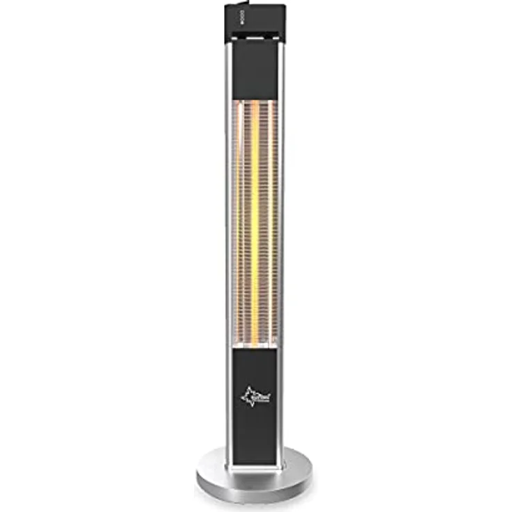 SUNTEC Infrarot-Heizstrahler mit Fernbedienung | Heat Patio 2000 Carbon Wärmestrahler für Terrasse | Outdoor Terrassenheizer für Balkon, Garten max. 2000 Watt Infrarotstrahler Strahlwasser-Schutz