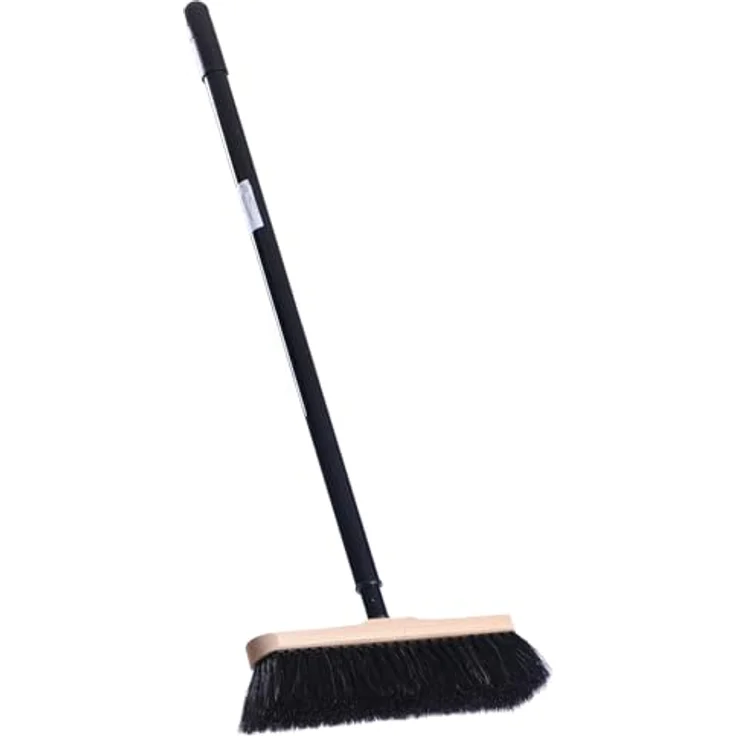 BawiTec Roßhaarbesen Kehrgarnitur, sehr weich, 30 cm, lackierter Buchenholzkörper, kompatibel mit Standardstielen, für empfindliche glatte Böden – Bild 5