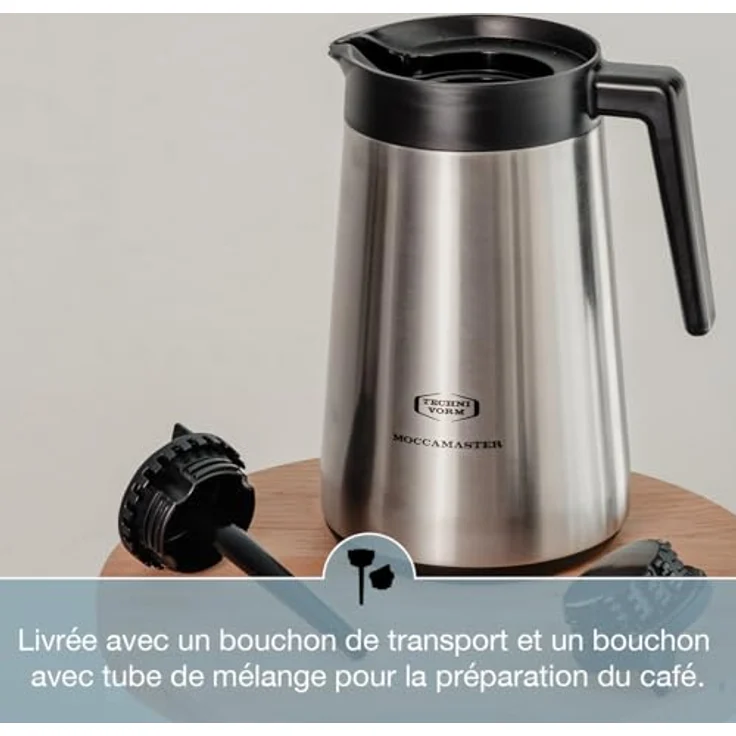 Moccamaster KBGT Filterkaffeemaschine mit Thermoskanne, Polished Silver, 1.25L – Bild 5