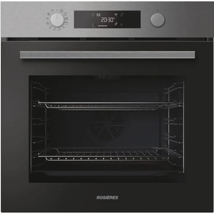 Rosieres RO6 C5AB3EYTX, Groß, Elektrischer Ofen, 78 l, Edelstahl und Schwarz, Hydrolytisch + Pyrolytisch, Wi-Fi-Konnektivität, AirFry-Funktion – Bild 1