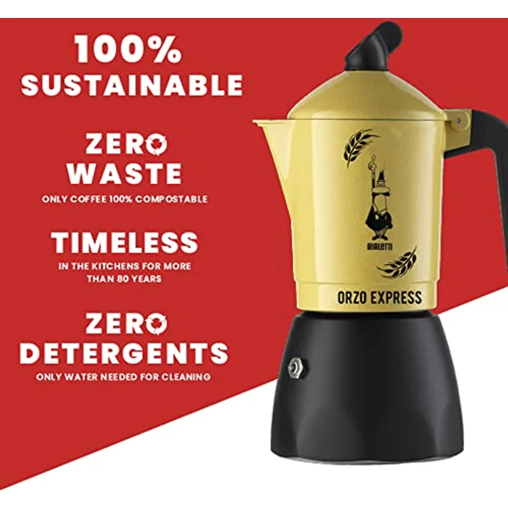 Bialetti 0002328 Malzkaffees Espressokocher, Aluminium, Alu, 8 cm – Bild 8
