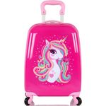 Heys Kinderkoffer Einhorn, Rosa, 4 Rollen, Kinderreisegepäck mit Hartschalenoberfläche
