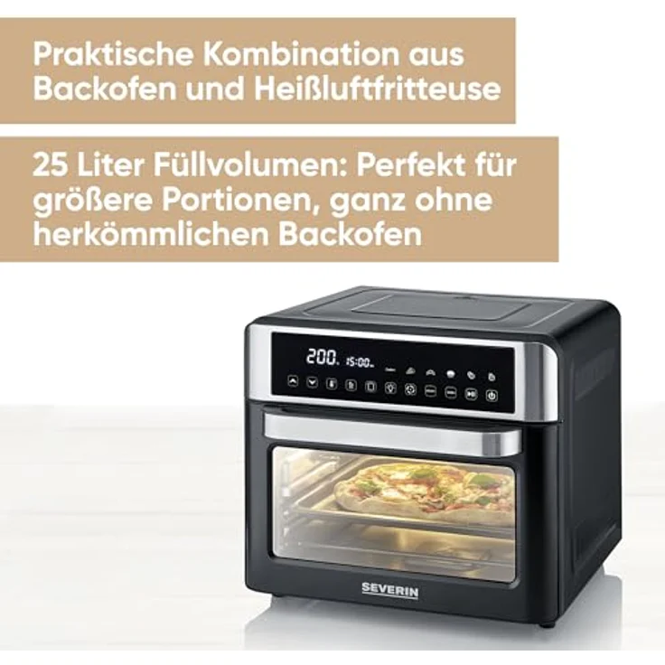 Severin Minibackofen TO 2077, Toastofen mit Garraumbeleuchtung und kompakter Bauweise – Bild 2