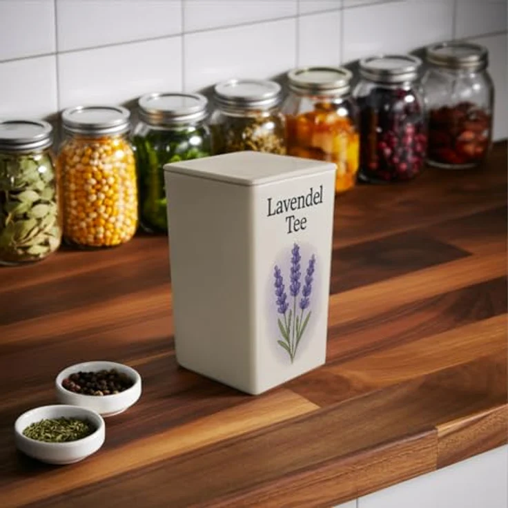 speecheese Sternenruhe Lavendel Tee Dose, Vorratsdose mit 900 ml Kapazität und beruhigendem Lavendel-Design – Bild 5