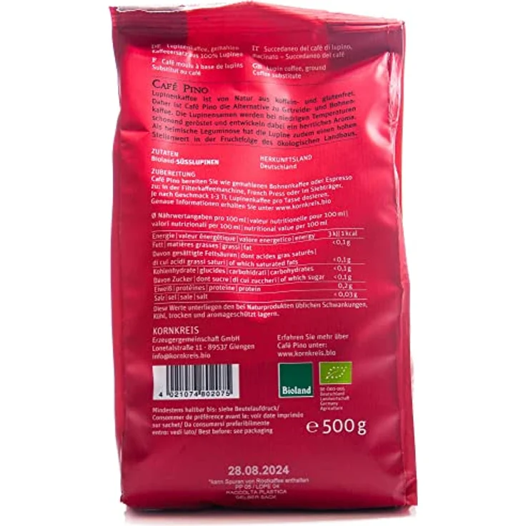 Kornkreis Bio Lupinenkaffee Café Pino 500g, gemahlen – Bild 4