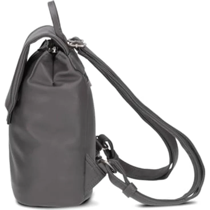 Zwei Mademoiselle.M City Rucksack, 29 cm, grau, 100% Polyurethan, 24 x 13 x 29 cm – Bild 6