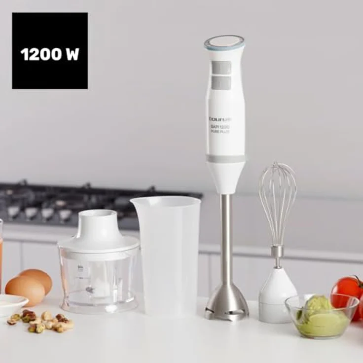 Taurus Immersionsmixer 916417000, 1200W Stabmixer mit Edelstahl-Schaft, weiß, spülmaschinenfest – Bild 2
