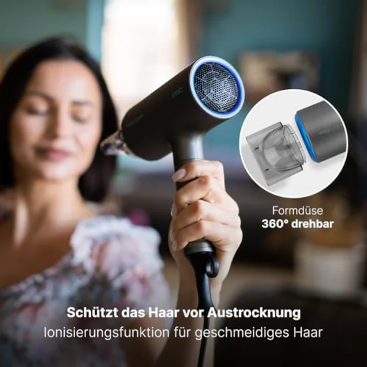 ProfiCare Profi-Care HT 3073 Blau, Silber-Grau zum schnellen Trocknen der Haare, mehr Volumen oder Schwung – Bild 3