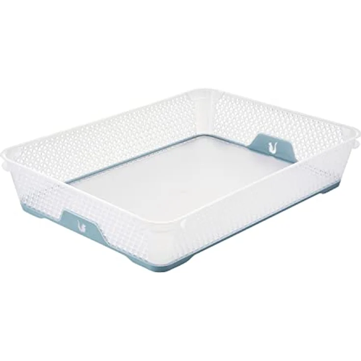 keeeper Stapelkorb Jonas, Rutschfest, DIN A4, 36 x 26,5 x 7 cm, Nordic Blue – Bild 1