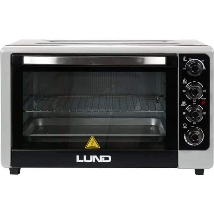 LUND Elektrobackofen 2000W 48l, Multifunktionsbackofen mit Drehspieß, Thermoumwälzung, 4 Heizmodi, Timer bis 60 Minuten – Bild 3