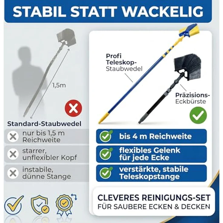 Neustanlo Eckbesen mit Teleskopstiel 4m – Bild 5