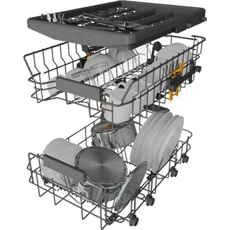 Bauknecht BK6FC11BS7A0X Geschirrspüler, freistehend, 450 mm, Edelstahl, 41 dB (A), C, mit ProSpace Besteckschublade und PowerClean Technologie – Bild 8