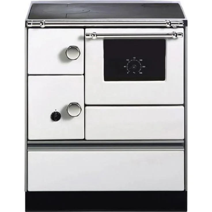 Wamsler Kohle-Holz-Herd K 176 RE, Heizkörper, Weiss - Robuste Stahlplatte, Schamott Brennraum, 5 kW Wärme, erfüllt 1.BImSchV/1.Stufe