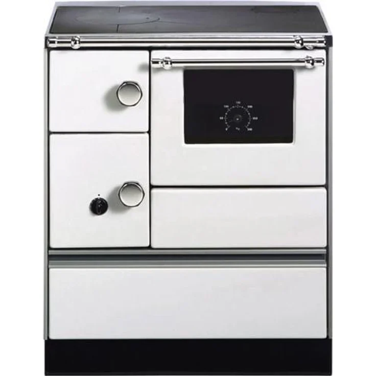 Wamsler Kohle-Holz-Herd K 176 RE, Heizkörper, Weiss - Robuste Stahlplatte, Schamott Brennraum, 5 kW Wärme, erfüllt 1.BImSchV/1.Stufe – Bild 1
