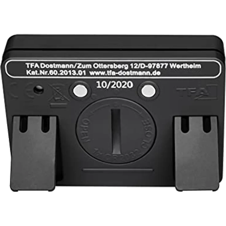 TFA Dostmann Mini Digitaluhr 60.2013.01, Tischuhr mit Magnet und selbstklebendem Halter, Quarzuhr, schwarz, perfekt für KFZ und Prüfungen – Bild 2