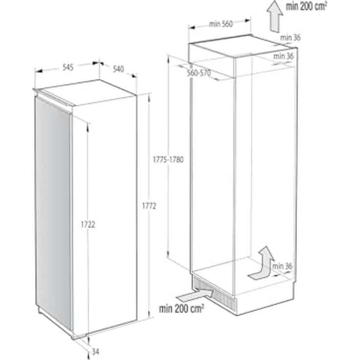 Gorenje RI418EE0 Einbaukühlschrank, 178cm Nische, Schlepptürtechnik, weiß – Bild 8