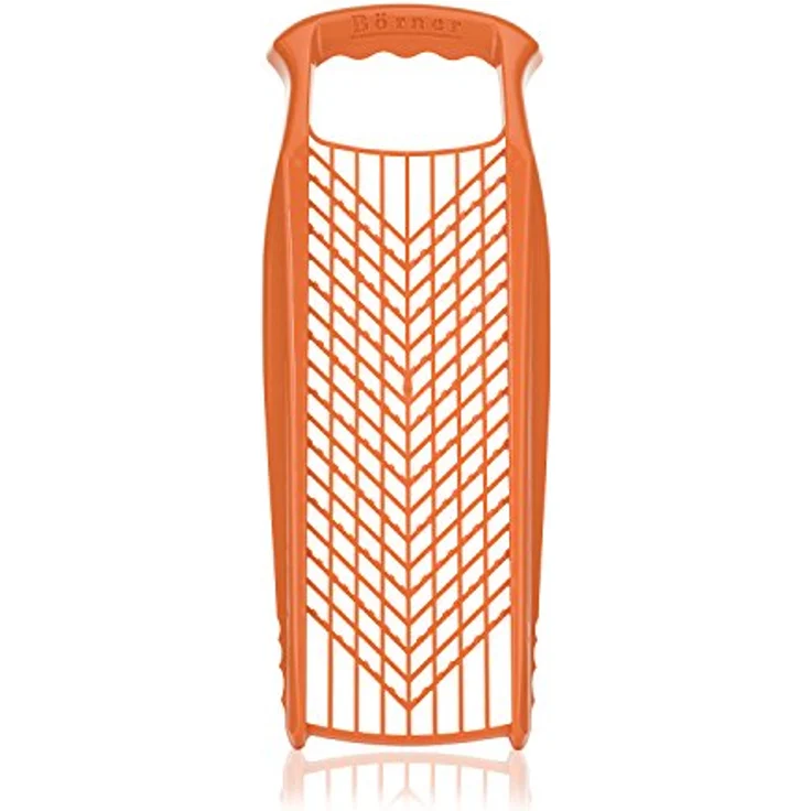 Börner Reibe PowerLine (Fein & Grob) • Küchenreibe für Gemüse, Obst und Käse • Gemüsereibe beidseitig verwendbar • Gemüsehobel • Käsereibe • Küchenhobel (Orange) – Bild 1
