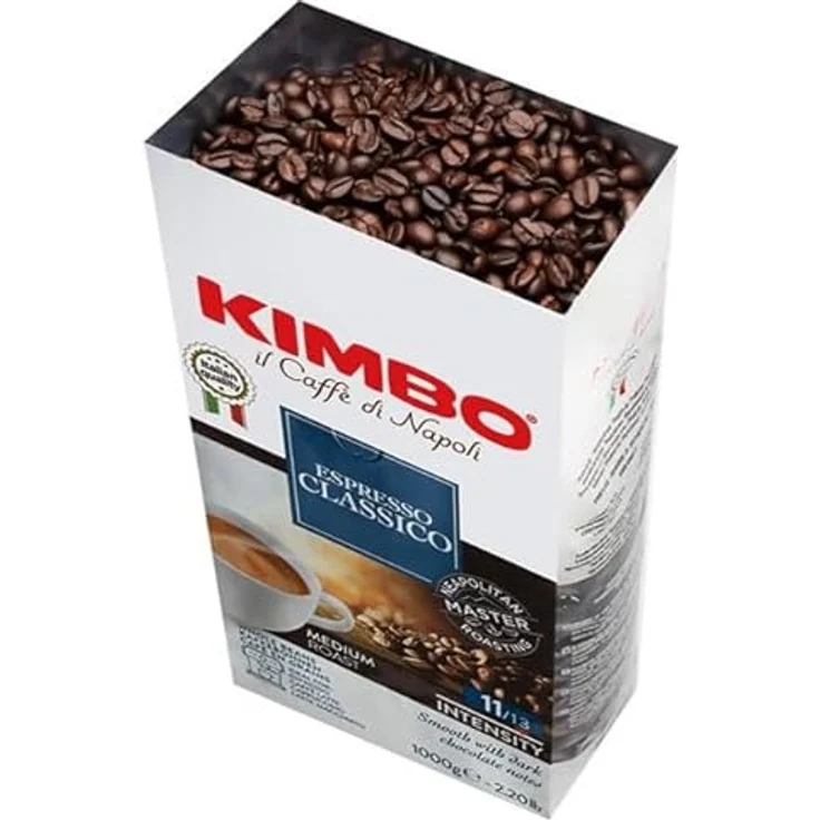 Kimbo Espresso Classico ganze Kaffeebohnen, mittlere Röstung, 1kg Beutel – Bild 3