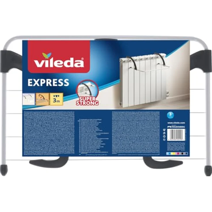 Vileda Express Heizkörpertrockner, 3 m Trockenleinenlänge, schnelles Wäschetrocknen – Bild 4