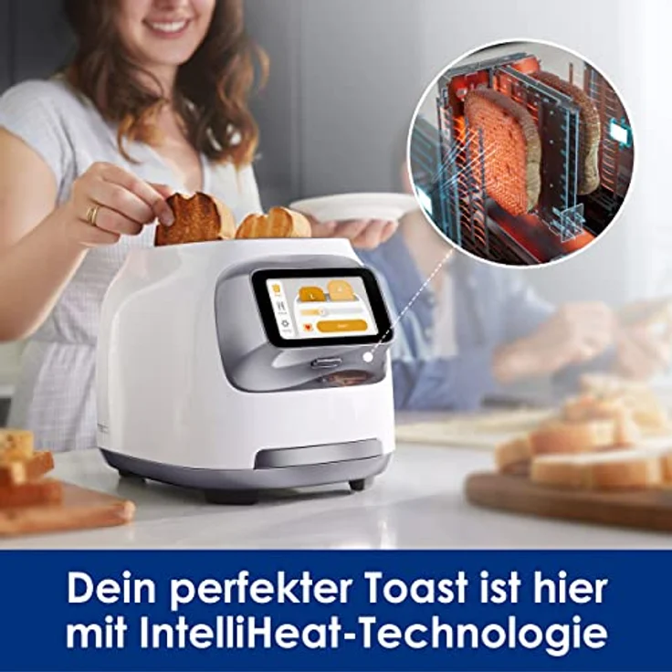 Tineco TOASTY ONE Smart Toaster, Touchscreen, 2-Scheiben-individuell-toasten, automatisches Anheben und Absenken, End-Edelstahl-Design. 4 verschiedene Modi – Bild 2