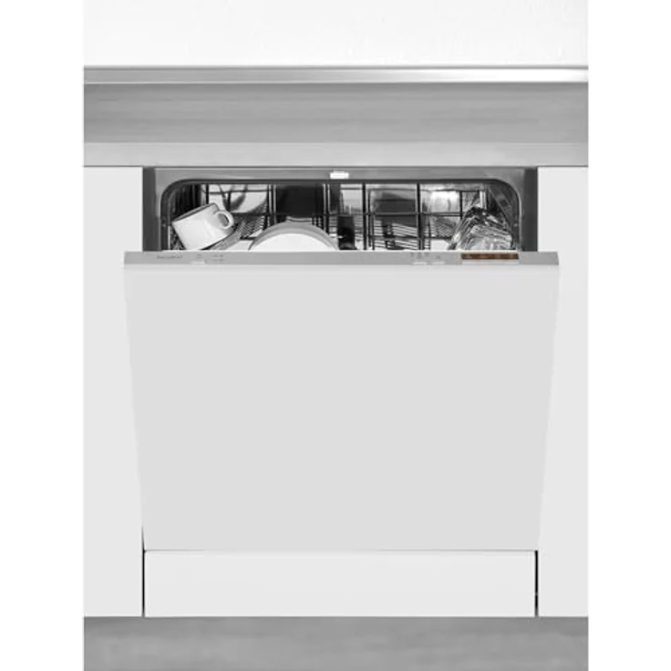 Exquisit EGSP6312-E-030E, Einbau-Geschirrspüler, 12 Maßgedecke, vollintegrierbar, 6 Programme, Silber, Schnellprogramm 30 Min., Aquastop, leise 49 dB – Bild 1