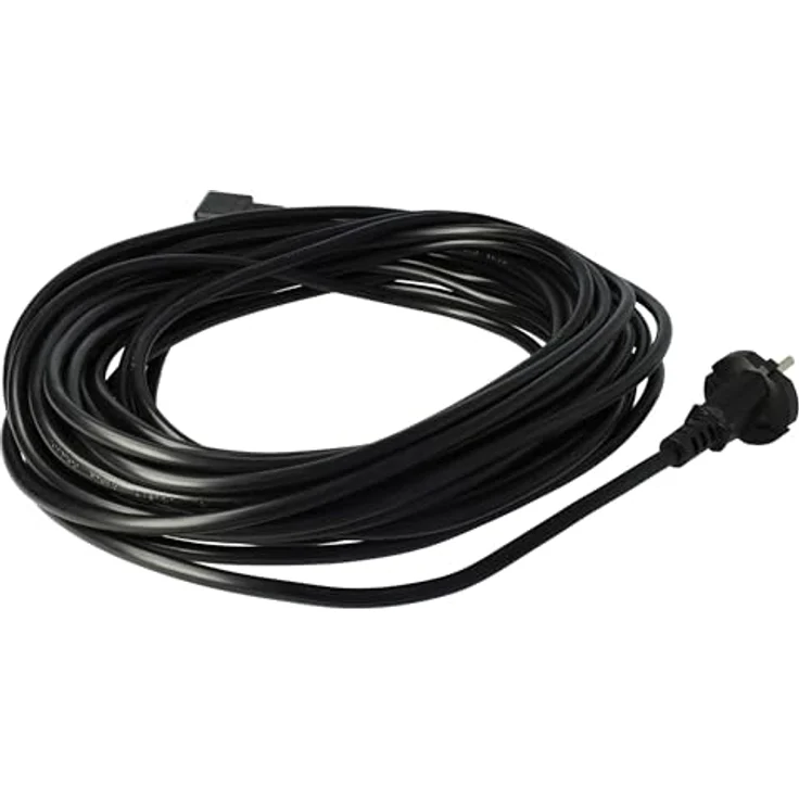 vhbw Stromkabel kompatibel mit Sebo 350 Evolution, 370 Evolution, 300 Evolution Staubsauger - 15 m Kabel, Anschlusskabel - Flexibles schwarz- FarbechieSchließe.inWeitere.unklare.informationen.ein. – Bild 3