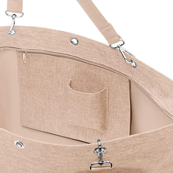 reisenthel Einkaufstasche Strandtasche shopper XL Badetasche Umhänge-Beutel Sack twist coffee – Bild 3