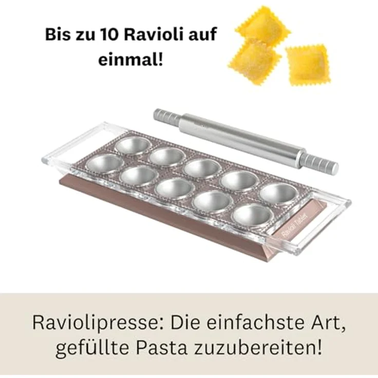 MARCATO Ravioli Tablet, Ravioli-Form aus eloxiertem Aluminium, rosa, 20 x 10 x 2 cm, einfache Vorbereitung, elegantes Design – Bild 3