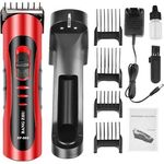 Kemei Haarschneider Profi Trimmer Rasierer Bart Clipper Hair Akku, 45min Laufzeit, 35mm Schnittbreite, universelle Stromversorgung