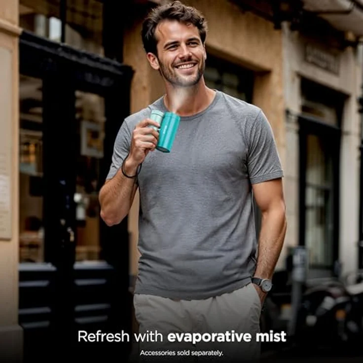 Shark ChillPill 3-in-1 Hochgeschwindigkeits-Ventilator mit ultrafeinem Nebel und InstaChill System, reisefreundliches Design, inklusive 3 Kühlaufsätzen, Glacier FA022UKBL – Bild 5