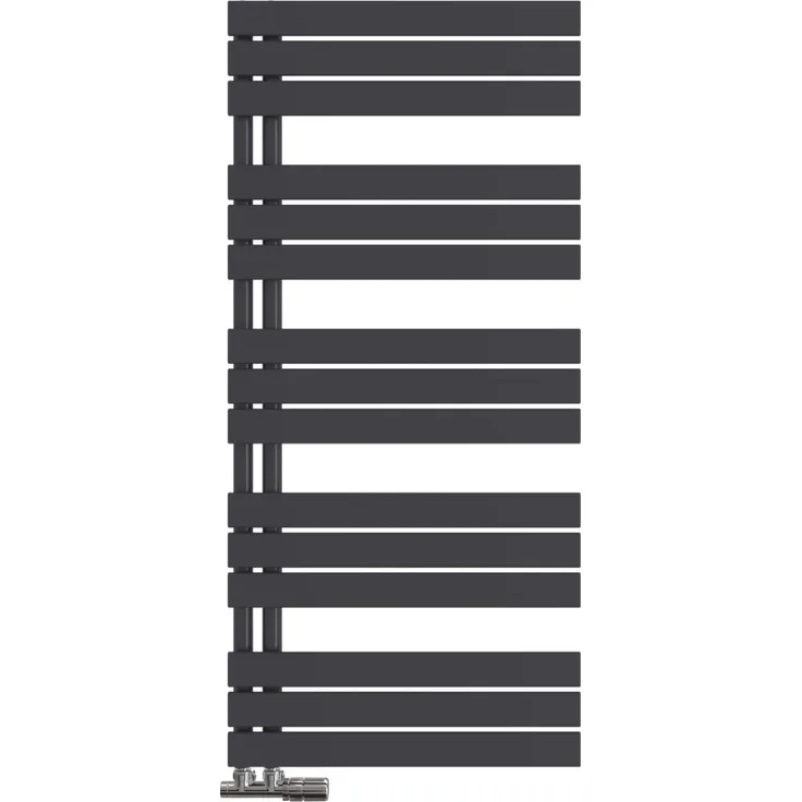 Emke Badheizkörper 130x60cm, 798W Schwarz Handtuchwärmer mit Premium-Stahl und effizienter Wärmeverteilung, Wandmontage