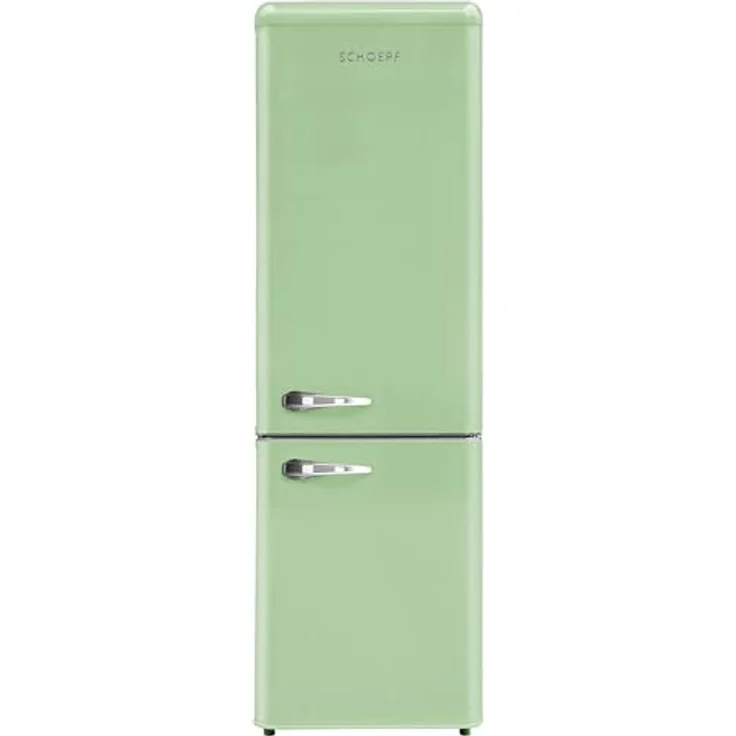 SCHOEPF Kühl-Gefrierkombination Retro RKG265DSG, 249 L, grün, Energieeffizienzklasse A, 4 Sterne Gefriervermögen – Bild 1