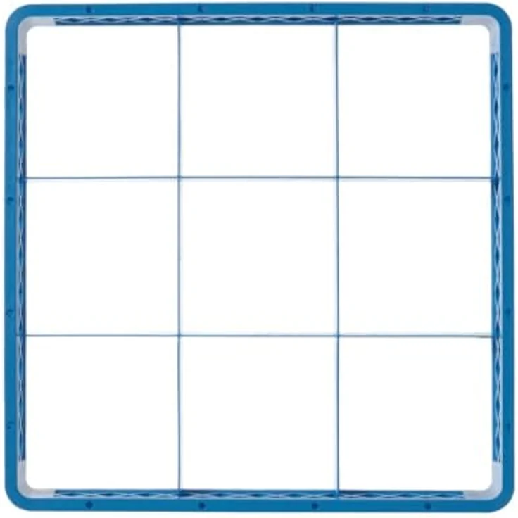 HENDI Spülkorb, Aufsatz für Geschirrspülkorb, 9 Fächer, Polypropylen, 500x500x(H)45mm, blau – Bild 2