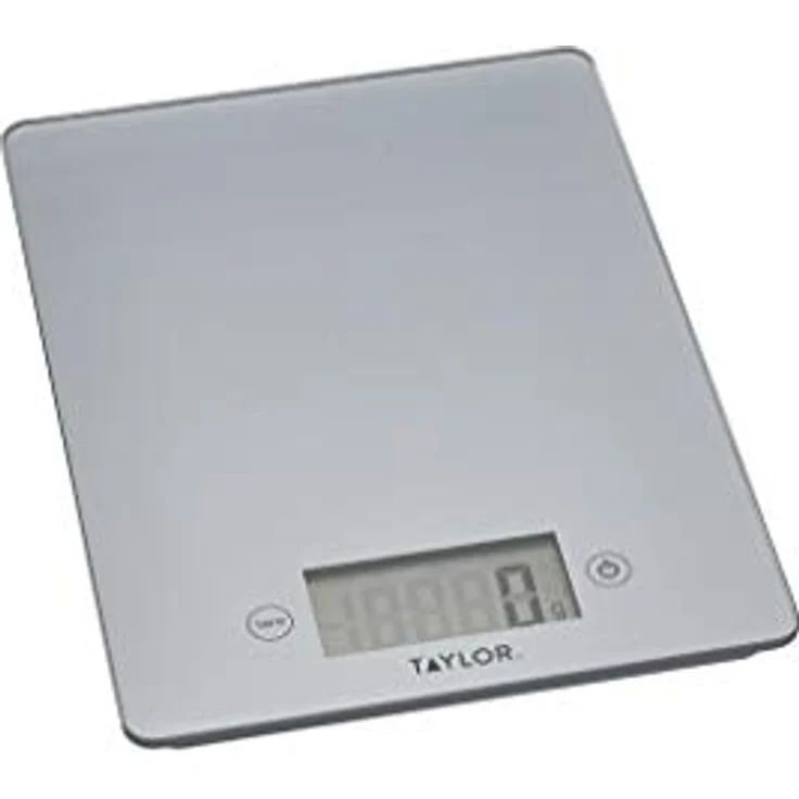 Taylor Pro, Digitale Küchenwaage für Lebensmittel mit Ultraschlankem Design, Kompakte, Professioneller Standard, Tara-Funktion mit Präzisionsgenauigkeit, Zinnglas, Wiegekapazität 5 kg – Bild 3