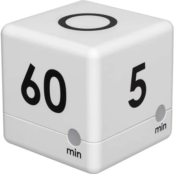 TFA Dostmann Digitaler Cube Timer, Zeitwürfel, Stoppuhr, 6 x 6 x 6 cm, weiß, 38.2032.02 – Bild 3