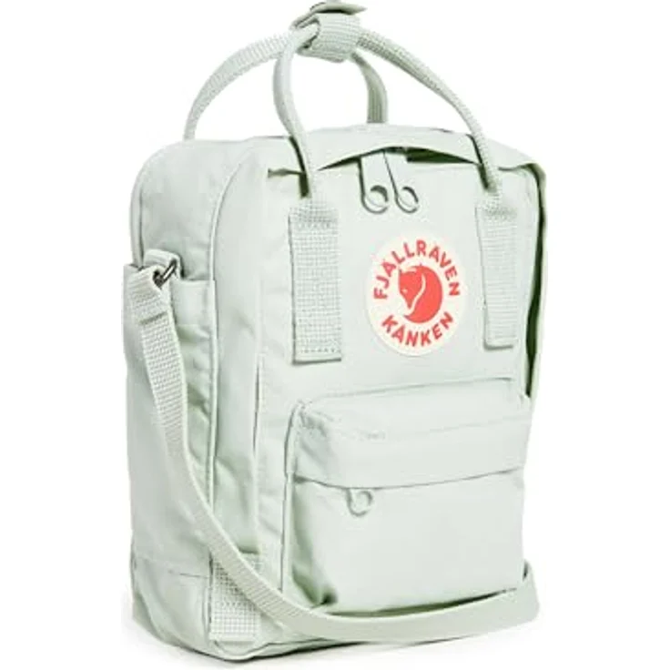 Fjällräven Kånken Sling, Umhängetasche aus Vinylon F, Mint Green, 15 x 20 x 11 cm, verstellbarer Schultergurt, Handyfach – Bild 1