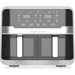 MasterPRO Rocket Duo 900-9 Liter 2400w Doppel-Luftfritteuse - Zeit- und Temperaturkontrolle - Digitalanzeige - leicht zu reinigende Aluminiumkörbe - Smartphone-Steuerung - Luftfritteuse